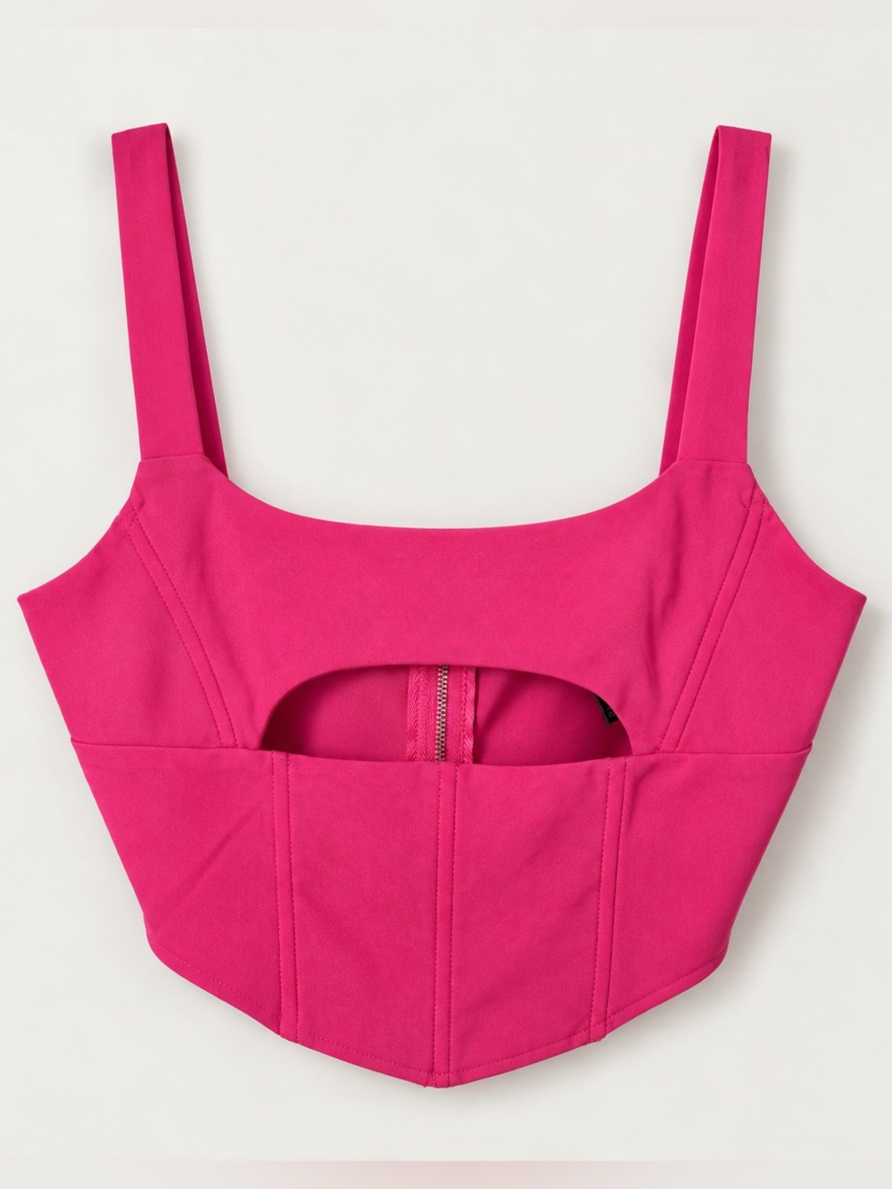 Forever 21 Hot Pink Cutout Bustier Tank